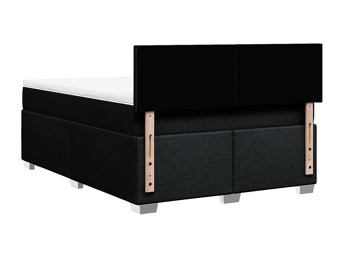 Boxspringbett mit Matratze Schwarz 140x200 cm Stoff