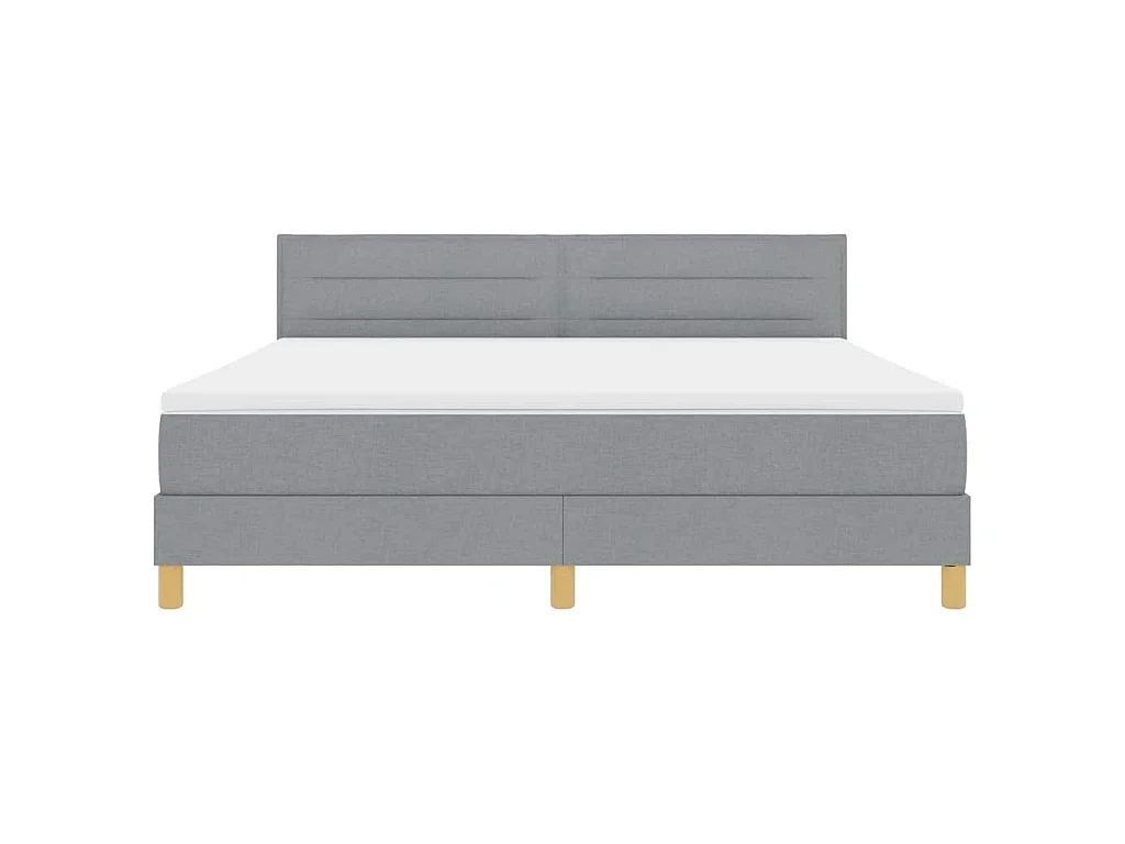 Boxspringbed met kussen Lichtgrijs 180 x 200 cm Stof