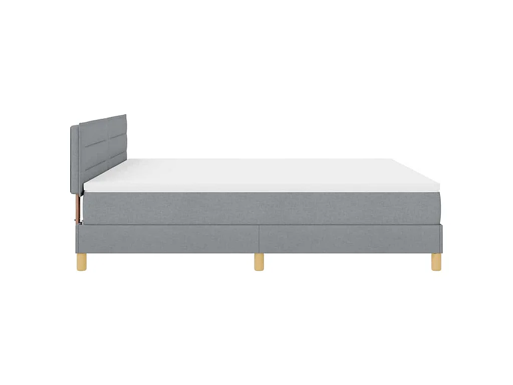 Boxspringbed met kussen Lichtgrijs 180 x 200 cm Stof