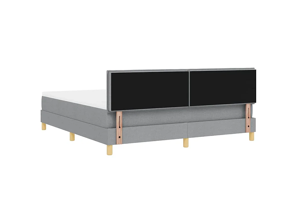 Boxspringbed met kussen Lichtgrijs 180 x 200 cm Stof
