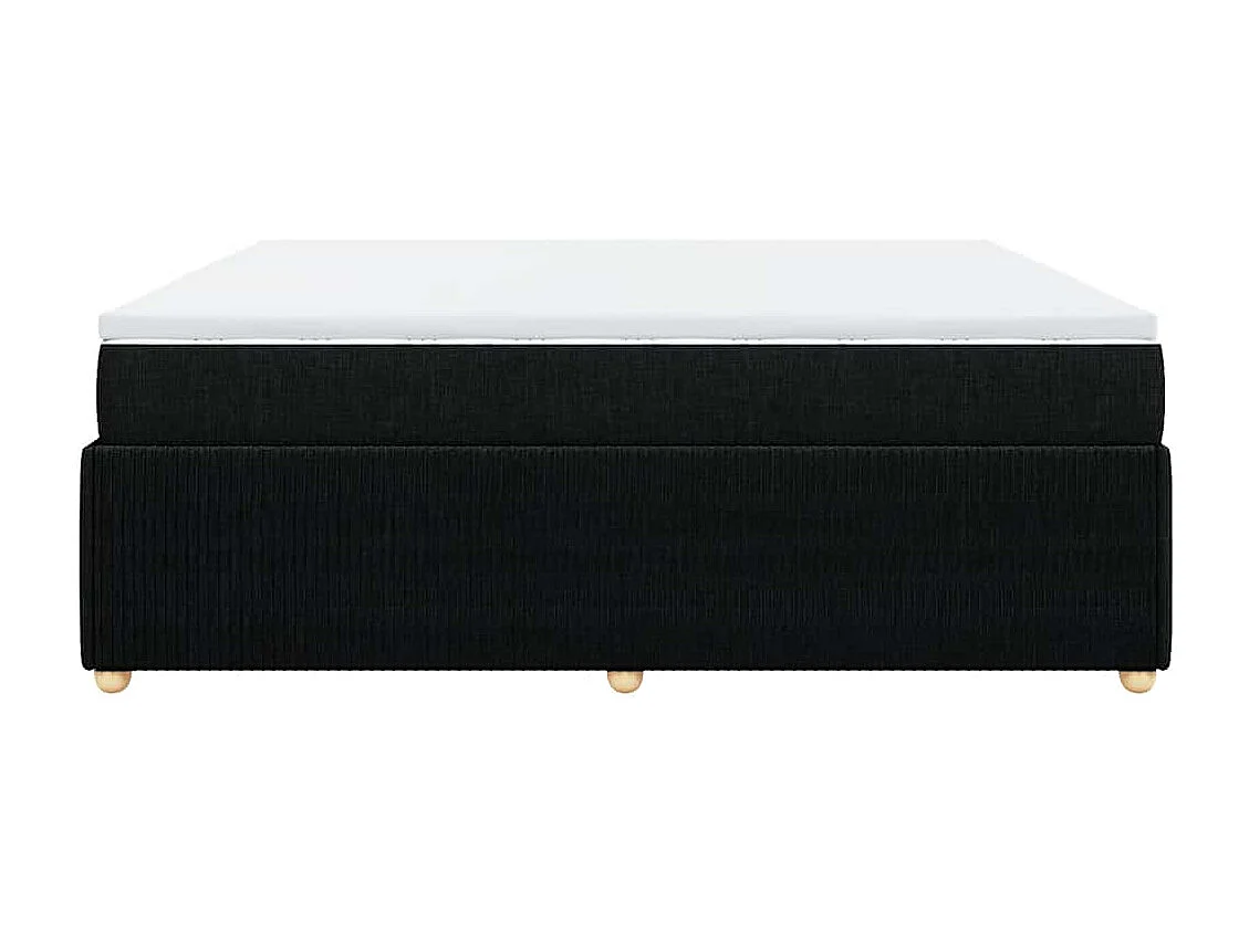 Boxspringbett mit Matratze Schwarz 180x200 cm Stoff