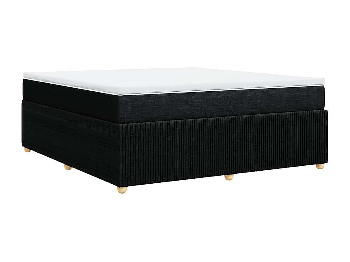 Boxspringbett mit Matratze Schwarz 180x200 cm Stoff