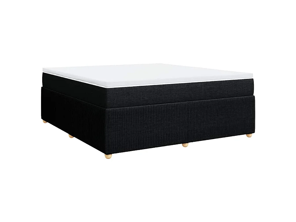 Boxspring met matras stof zwart 180x200 cm