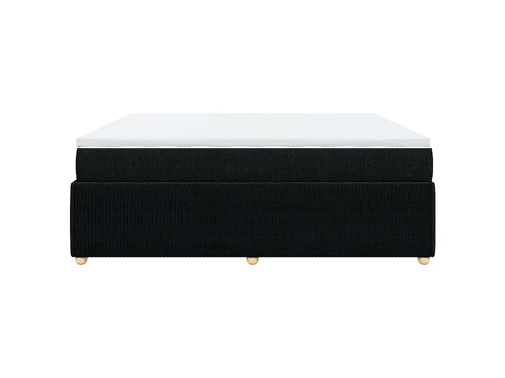 Boxspring met matras stof zwart 180x200 cm