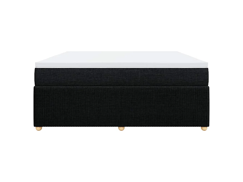Boxspring met matras stof zwart 180x200 cm