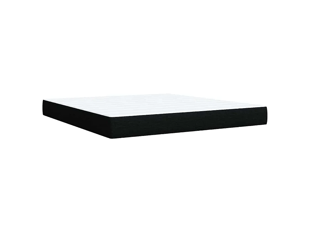 Boxspring met matras stof zwart 180x200 cm