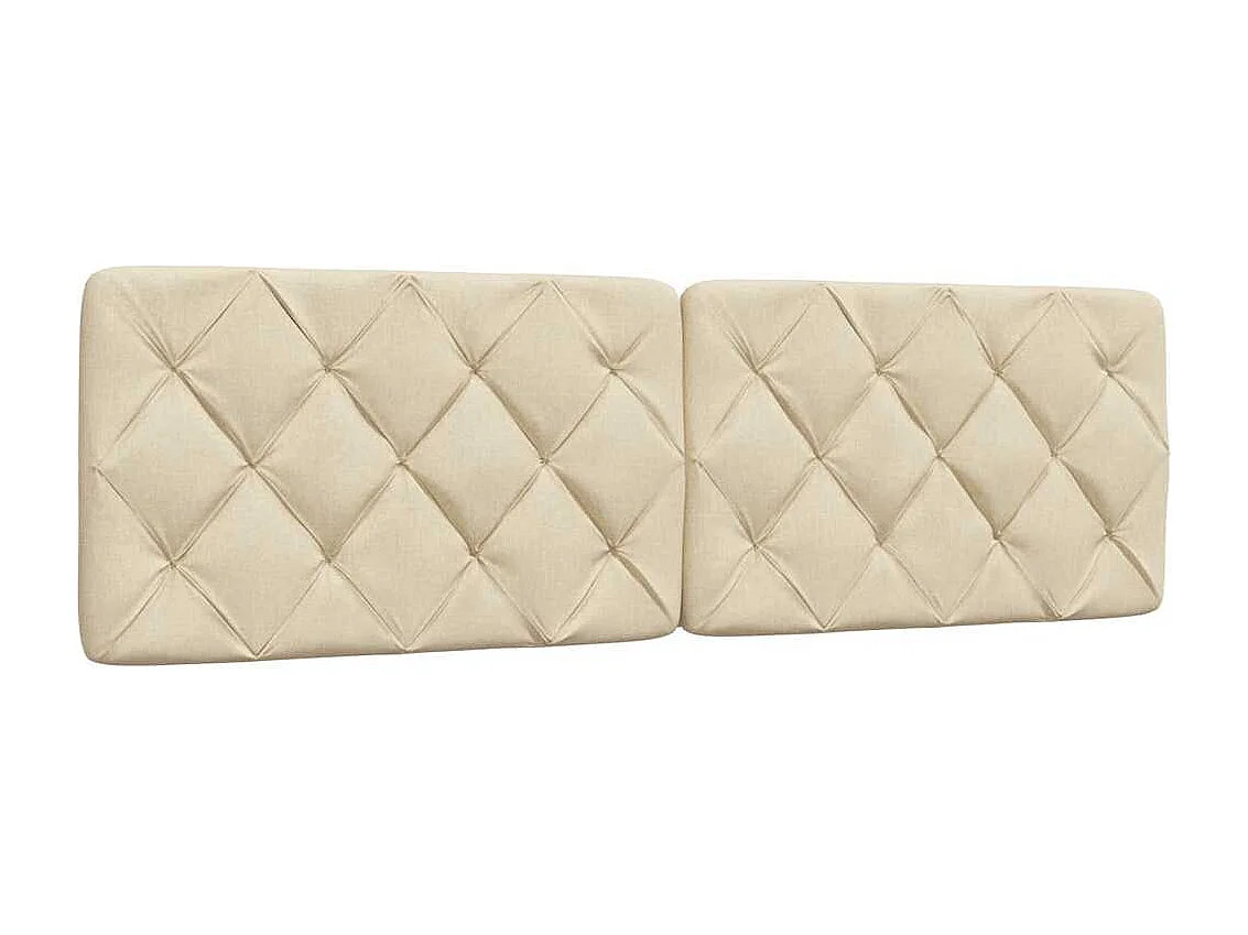 Estrutura de cama com LED sem colchão 160x200 cm tecido creme