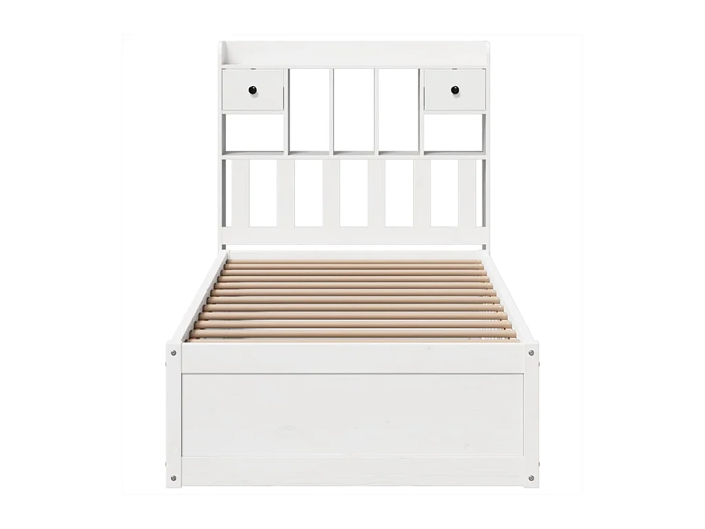 Cadre de lit sans matelas blanc 90x190 cm bois de pin massif