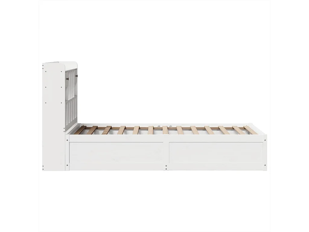 Cama sem colchão 90x190 cm madeira de pinho maciça branco