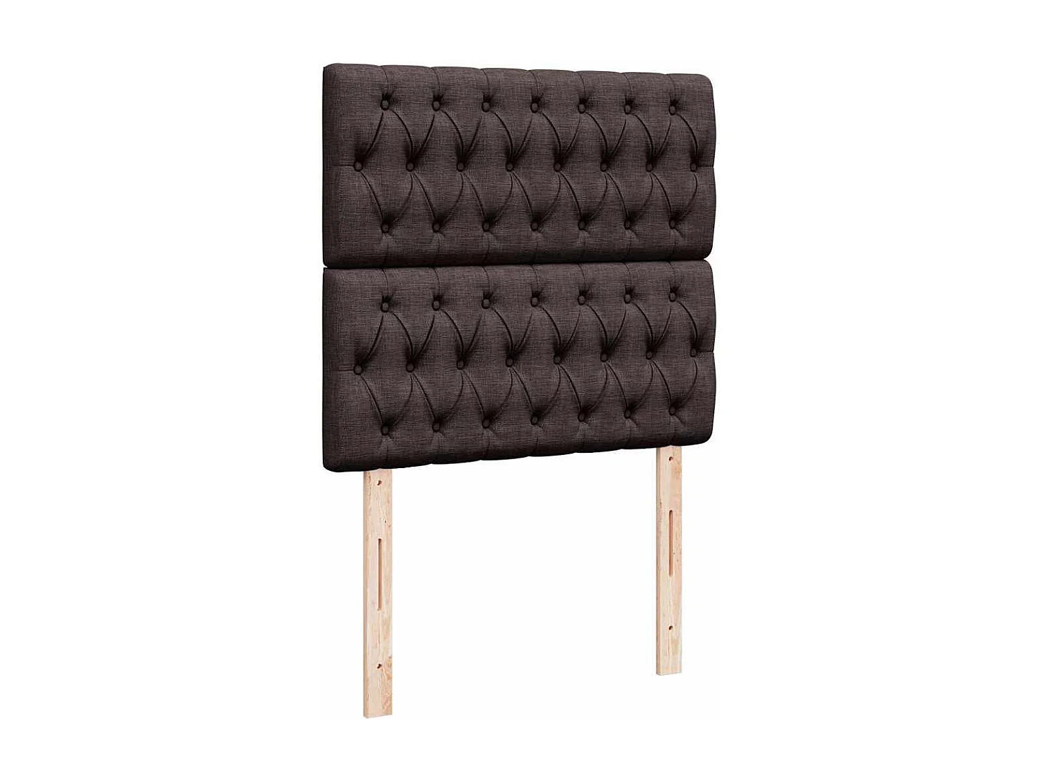 Bed met matras 100x200 cm stof donkerbruin