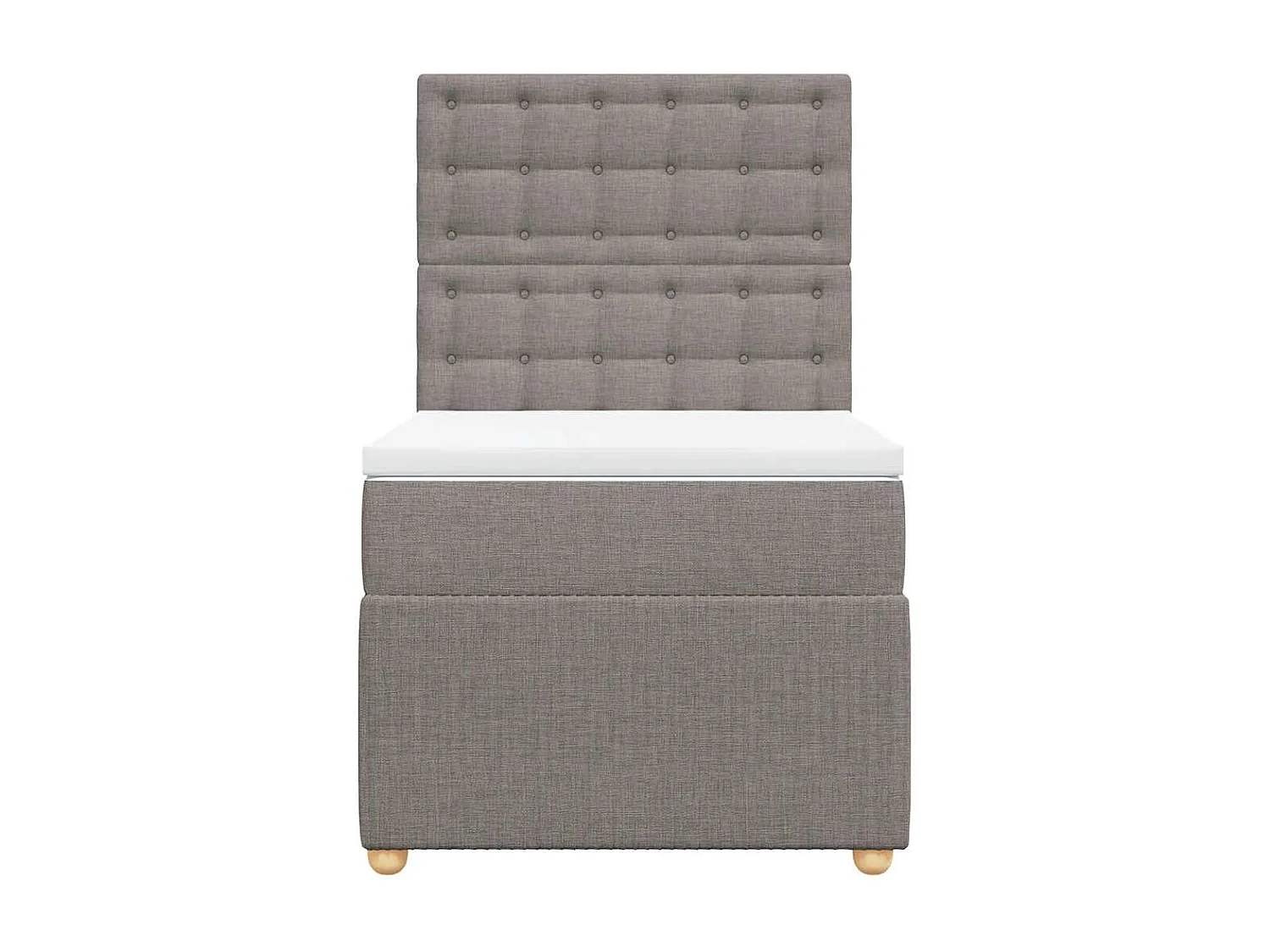 Boxspringbett mit Matratze Taupe 100x200 cm Stoff