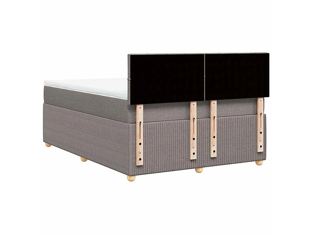 Boxspring met matras stof taupe 140x190 cm