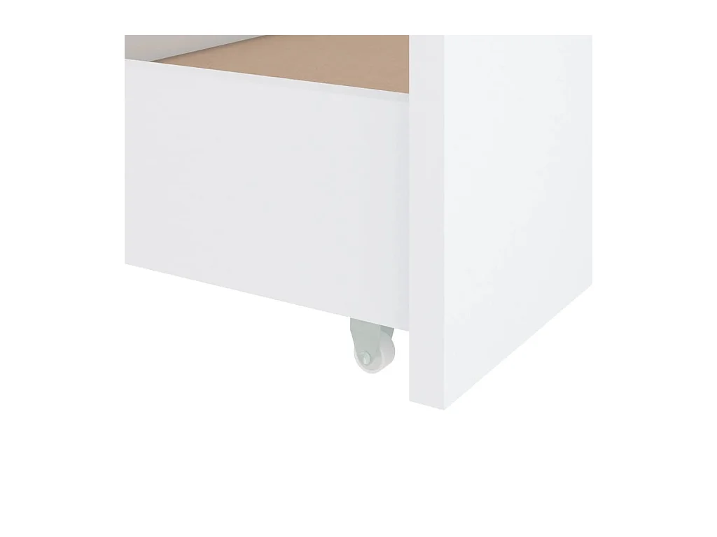 Cadre de lit sans matelas blanc bois de pin massif 90x200 cm