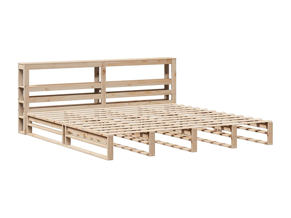 Cadre de lit sans matelas 180x200 cm bois massif de pin