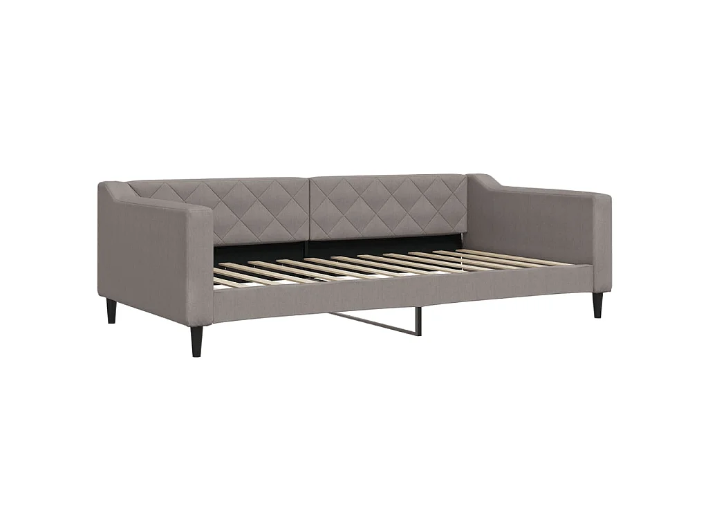 Divano Letto con Letto Estraibile Tortora 100x200 cm in Tessuto