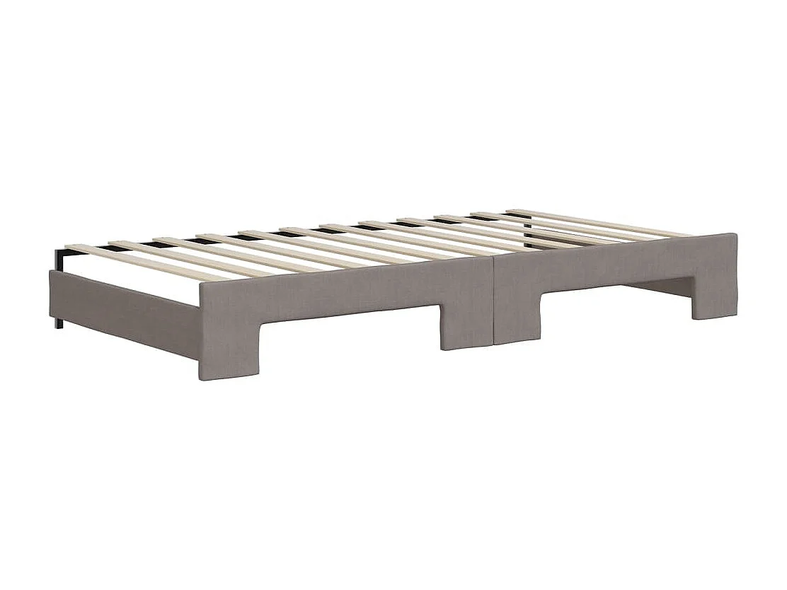 Divano Letto con Letto Estraibile Tortora 100x200 cm in Tessuto