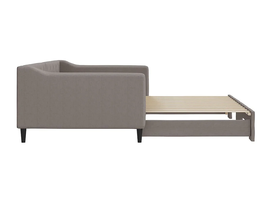 Divano Letto con Letto Estraibile Tortora 100x200 cm in Tessuto