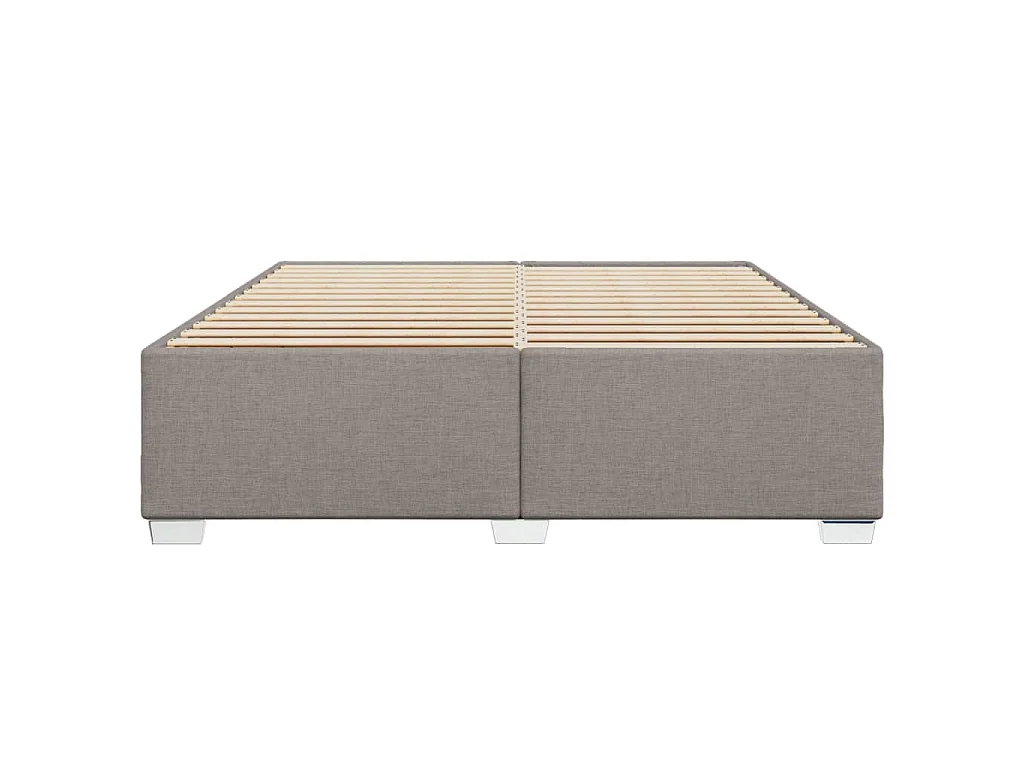 Cama sem colchão 180x200 cm tecido castanho-acinzentado