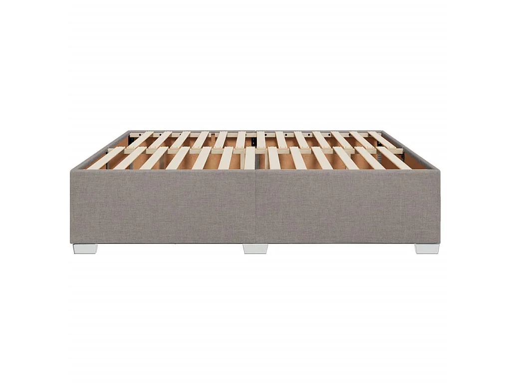 Cama sem colchão 180x200 cm tecido castanho-acinzentado