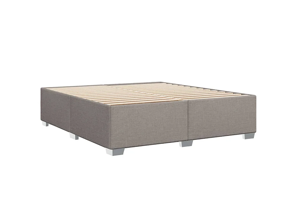 Cama sem colchão 180x200 cm tecido castanho-acinzentado