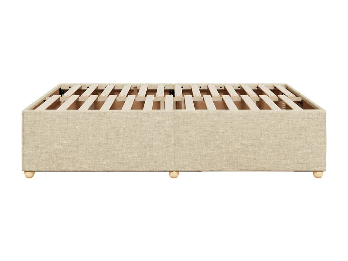 Bedframe zonder matras stof crèmekleurig 140x190 cm