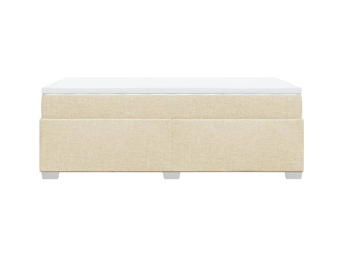 Sommier à lattes de lit avec matelas Crème 100x200 cm Tissu