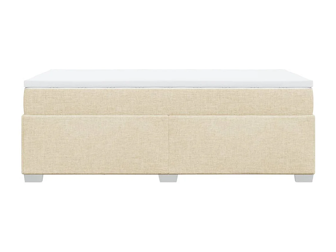 Sommier à lattes de lit avec matelas Crème 100x200 cm Tissu