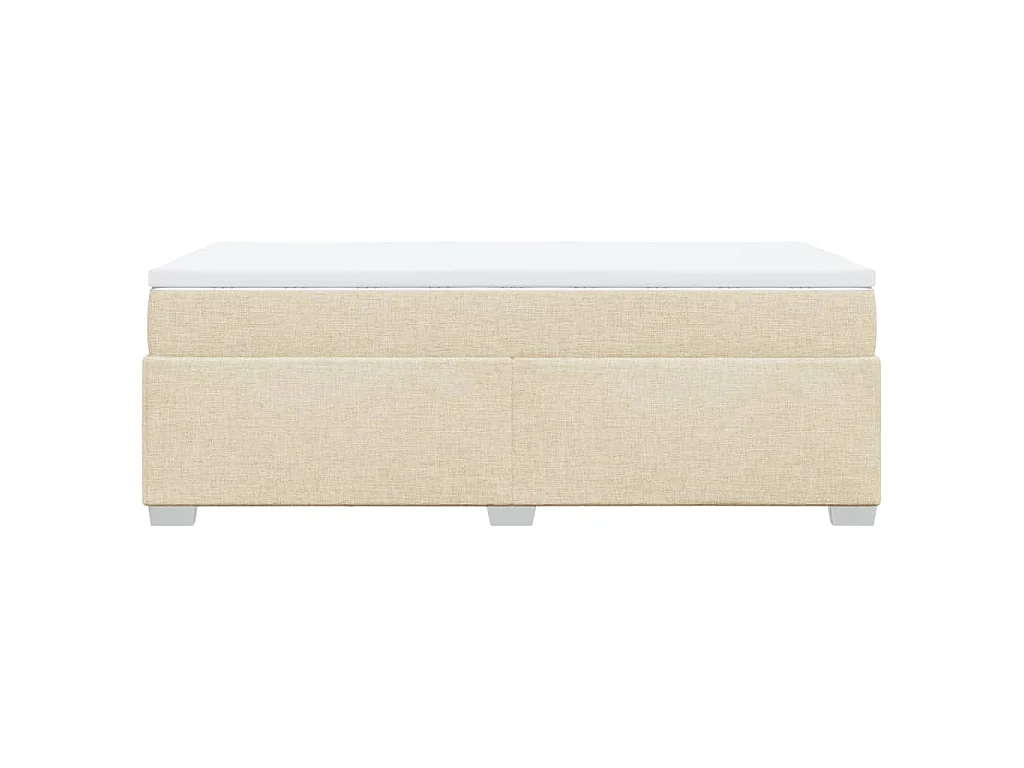 Giroletto a Molle con Materasso Crema 100x200 cm in Tessuto