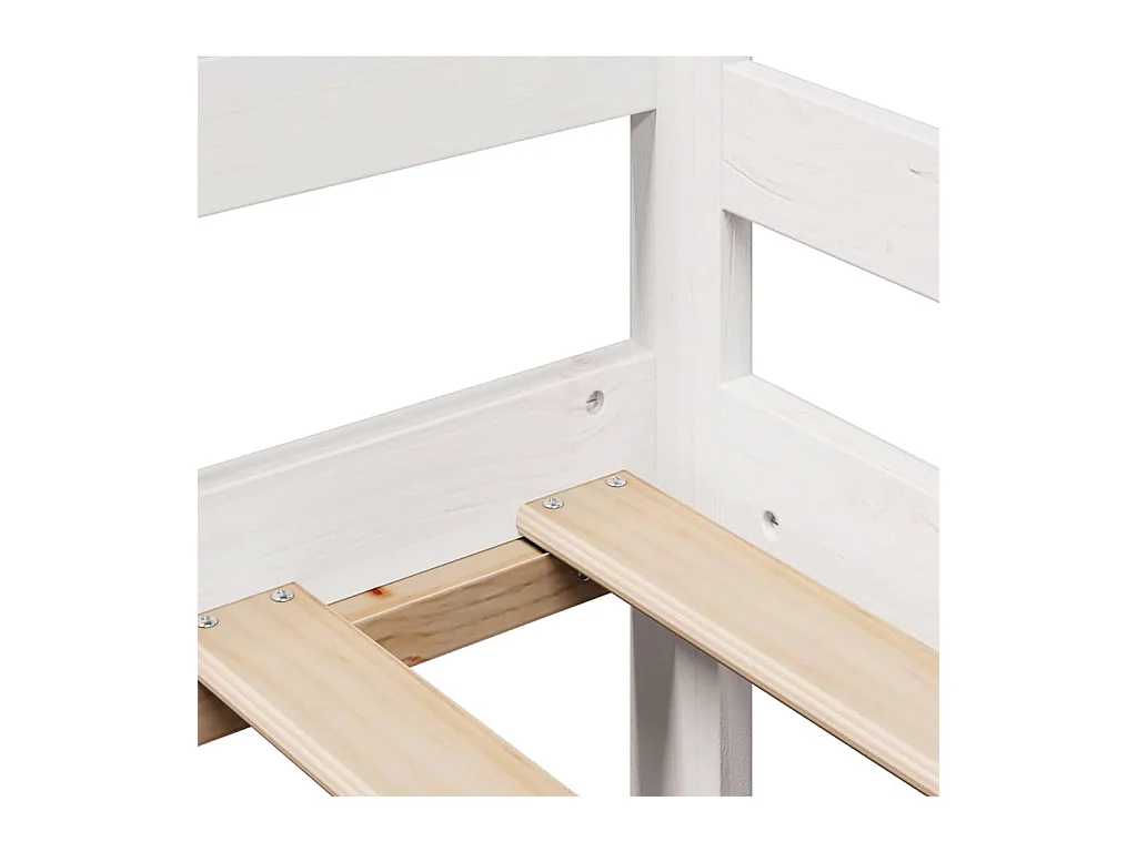 Lit de jour et tiroirs sans matelas blanc 90x200 cm bois massif