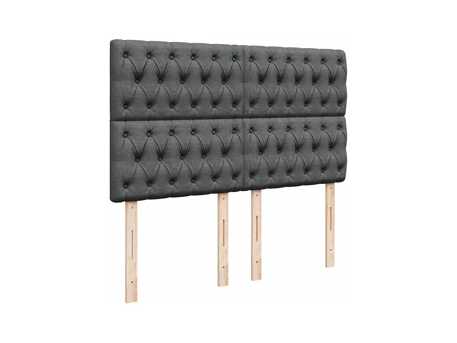 Boxspringbett mit Matratze Dunkelgrau 160x200 cm Stoff