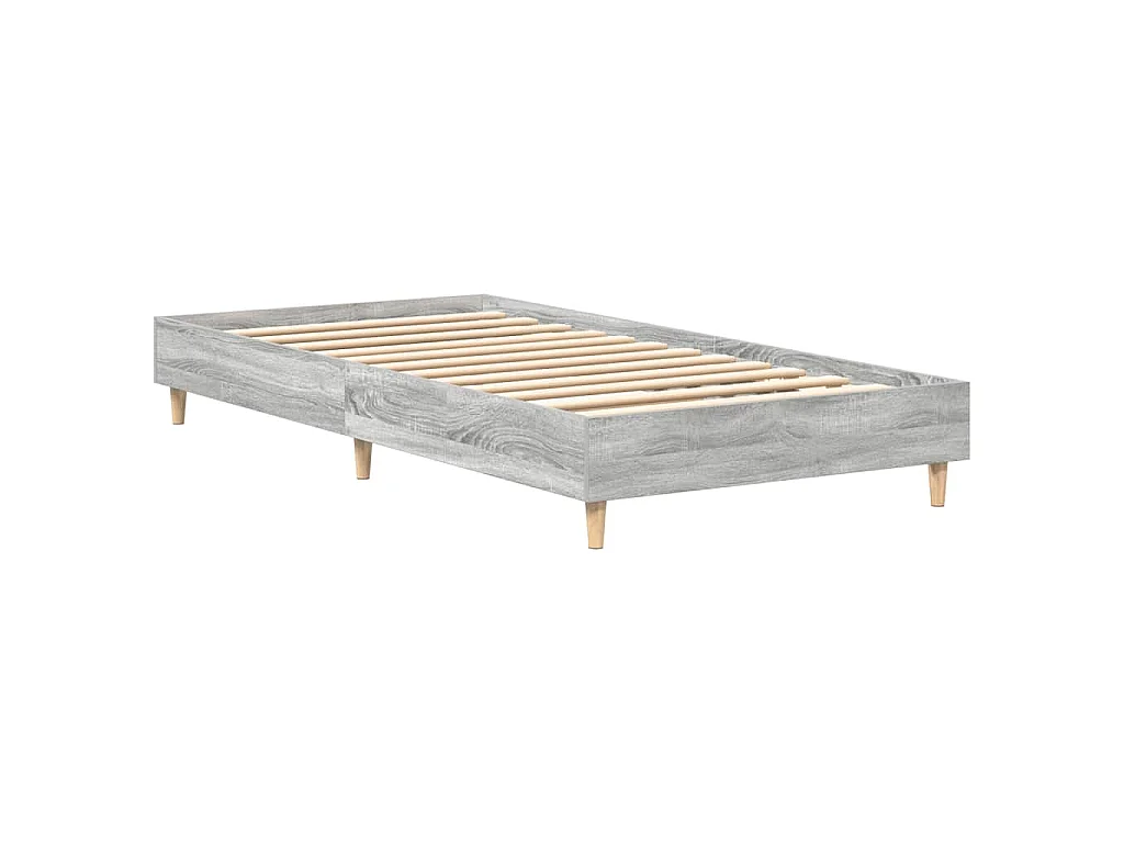 Cadre de lit sans matelas sonoma gris 90x190 cm