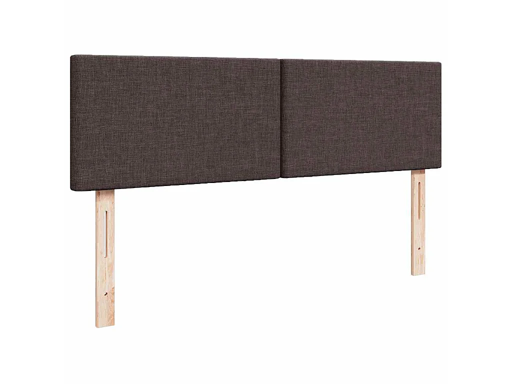 Estructura cama otomana colchón tela marrón oscuro 140x200cm