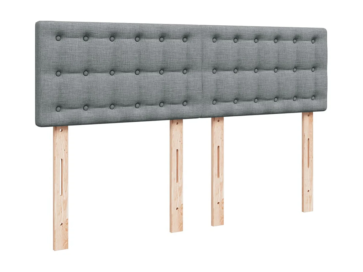 Sommier à lattes de lit avec matelas Gris clair 140x200cm Tissu