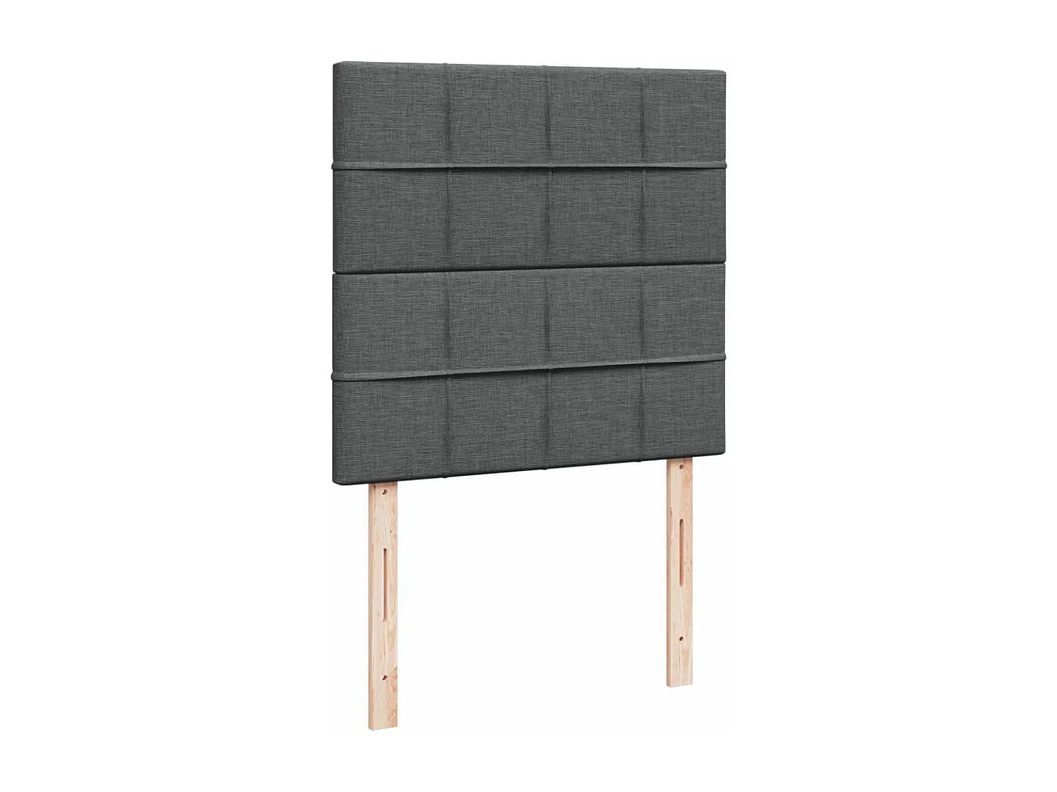 Boxspring met matras stof donkergrijs 90x200 cm