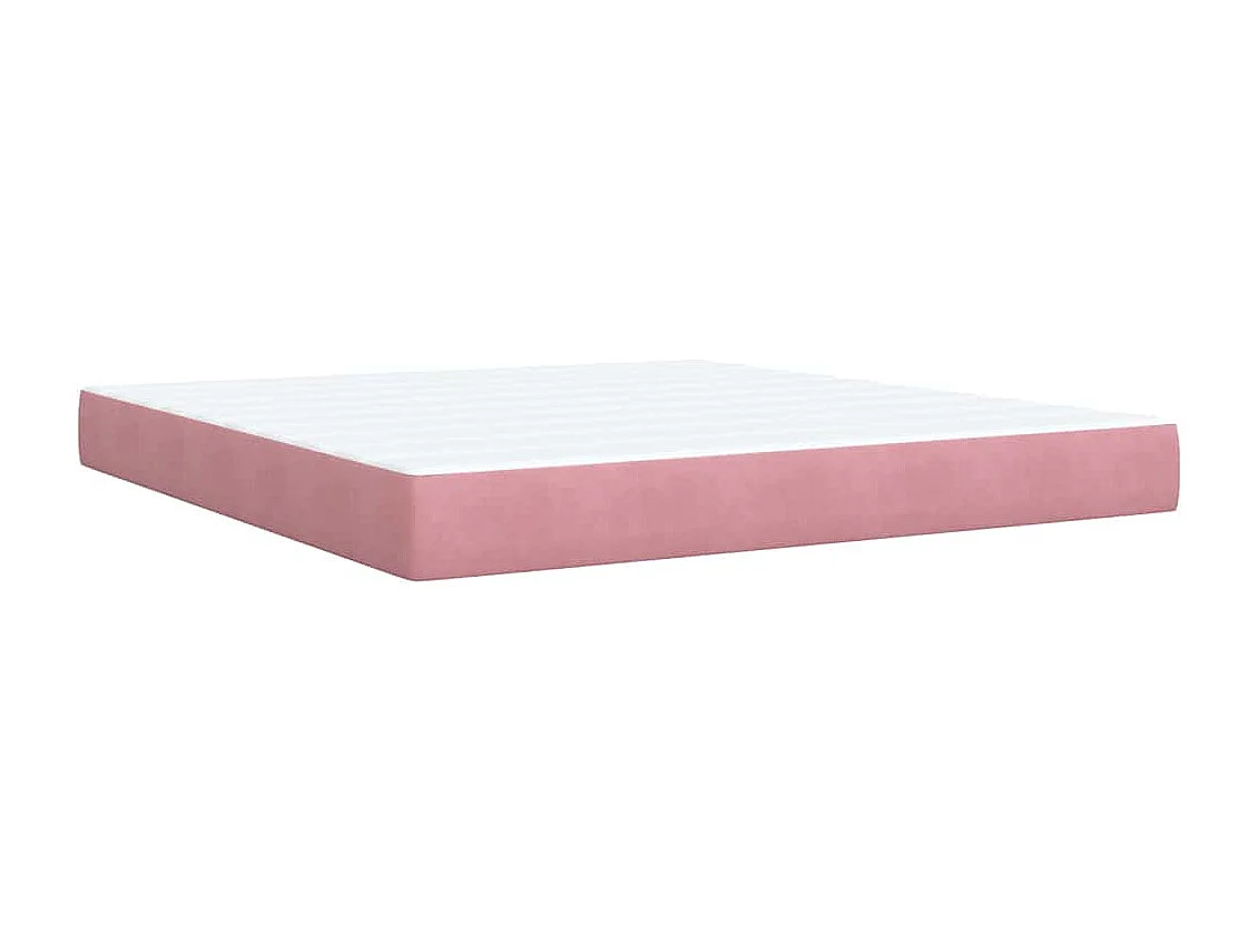 Boxspringbett mit Matratze Rosa 180x200 cm Samt