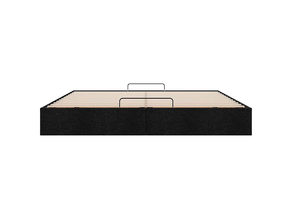 Cadre de lit ottoman sans matelas noir 160x200 cm tissu