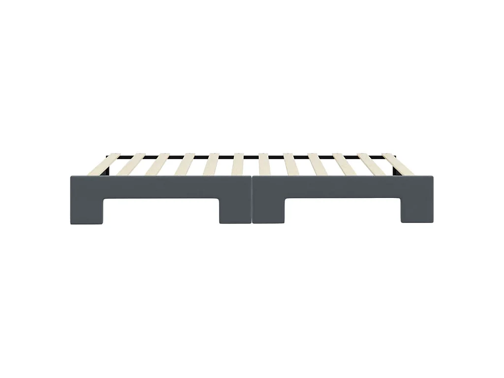 Divano Letto con Letto Estraibile Grigio Scuro 100x200 Velluto