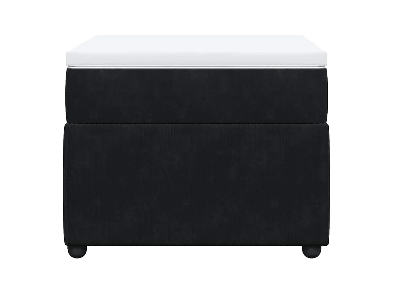 Sommier à lattes de lit avec matelas Noir 90x200 cm Velours