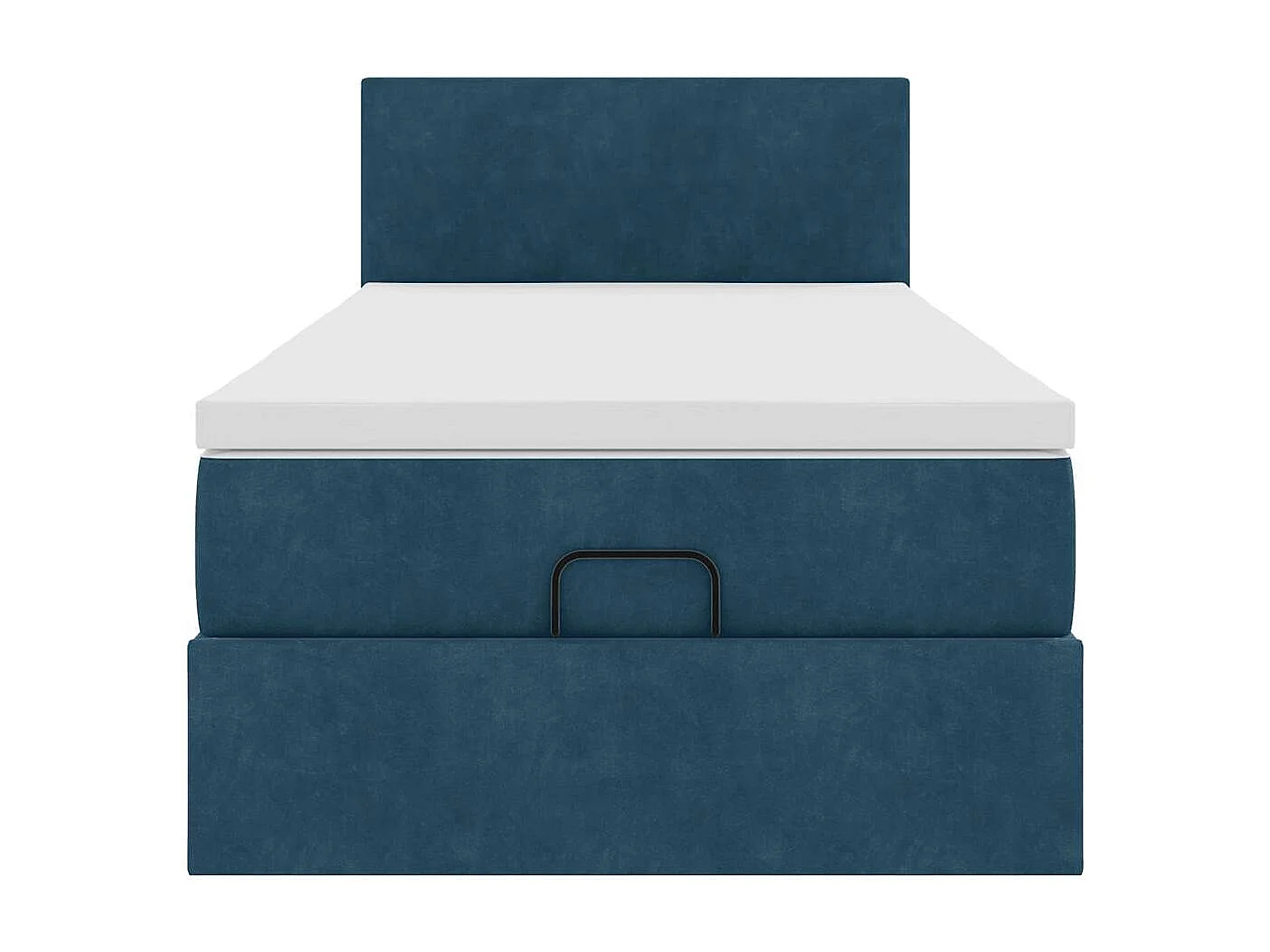 Ottoman bed met matras en LED's 90x190cm fluweel donkerblauw