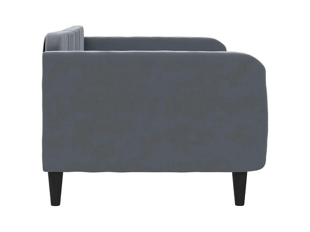 Letto da Giorno Grigio Scuro 100x200 cm in Velluto