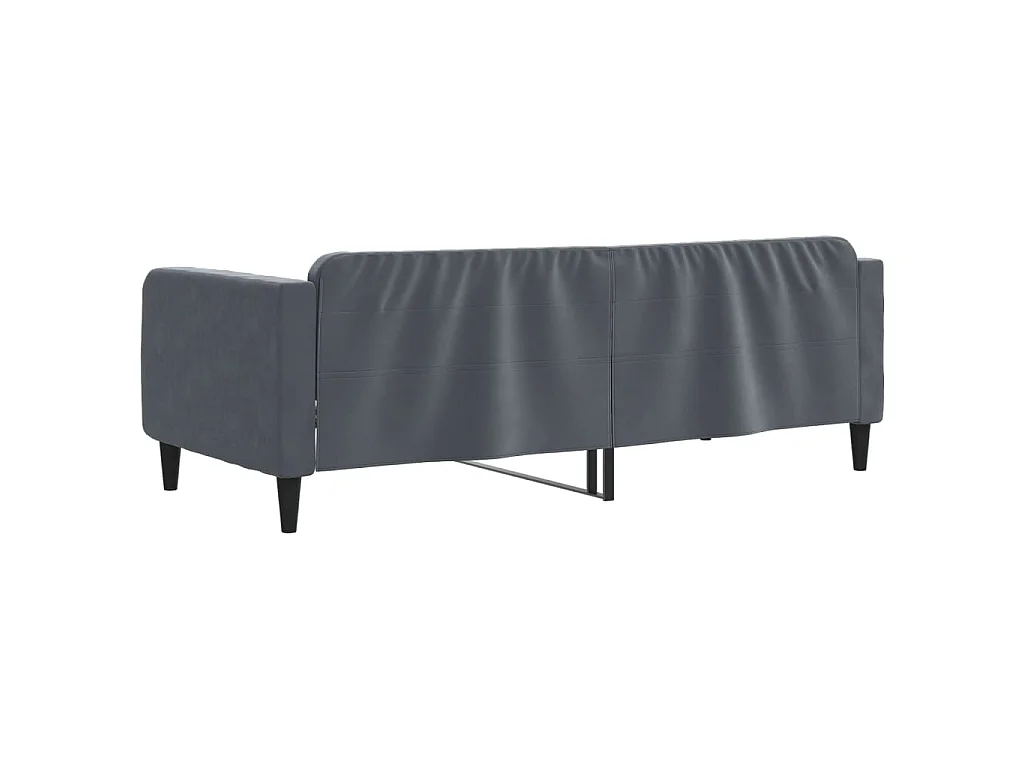 Letto da Giorno Grigio Scuro 100x200 cm in Velluto
