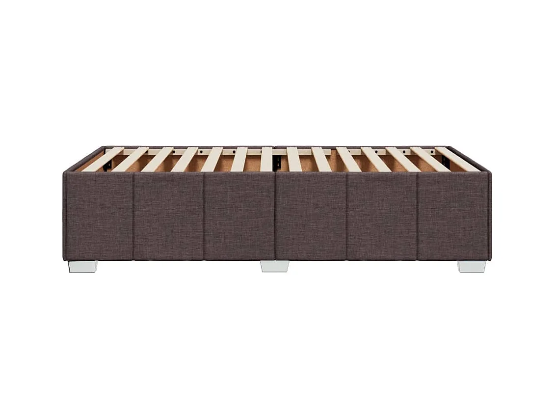 Bettgestell ohne Matratze Dunkelbraun 90x190 cm Stoff