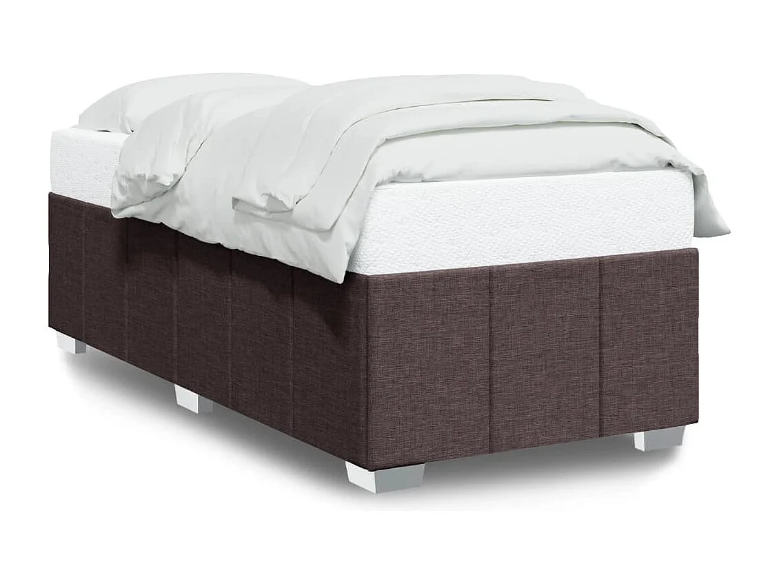 Bettgestell ohne Matratze Dunkelbraun 90x190 cm Stoff