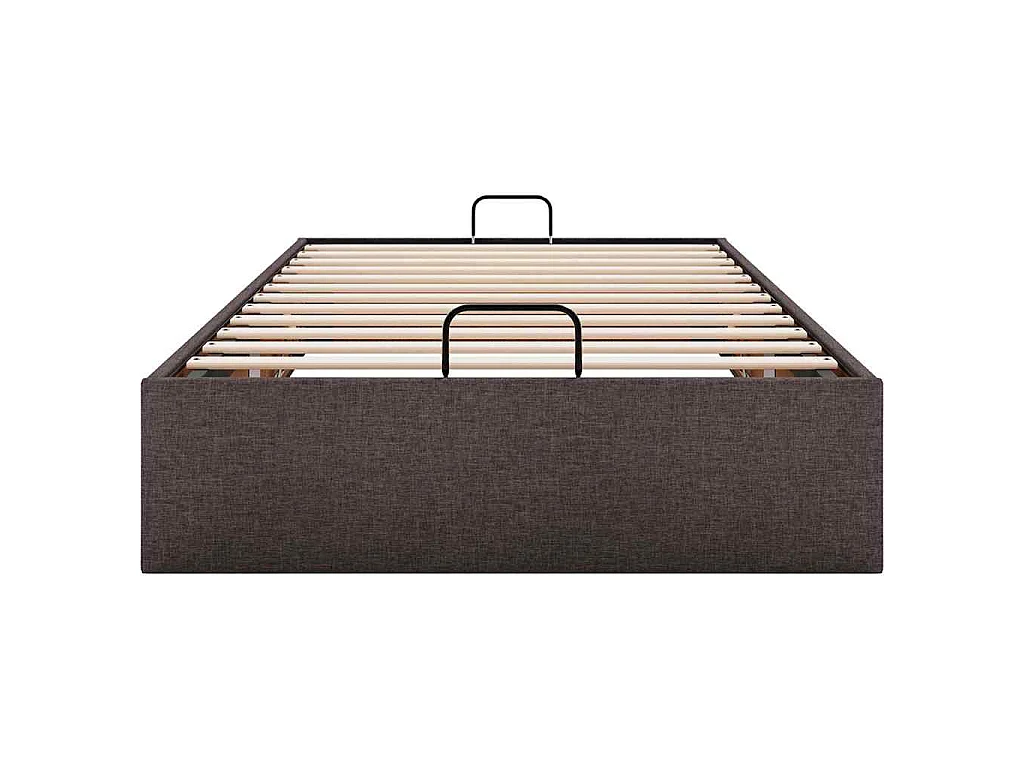 Bedframe zonder matras 90x200 cm stof donkerbruin