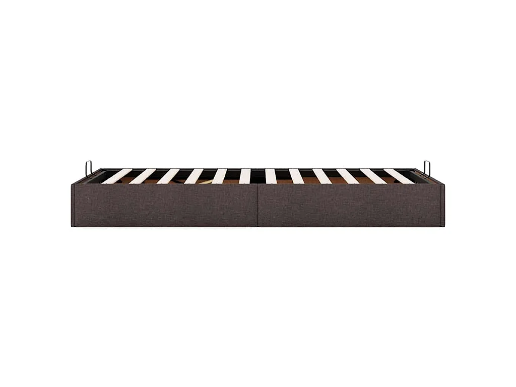 Bedframe zonder matras 90x200 cm stof donkerbruin