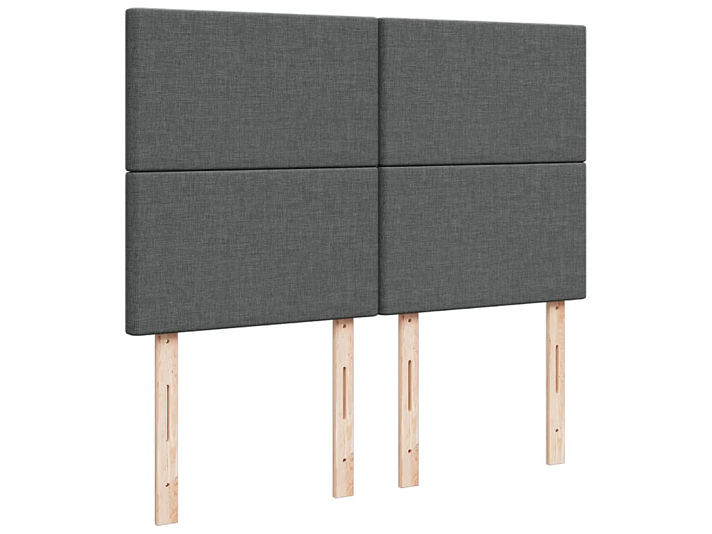 Boxspringbett mit Matratze Dunkelgrau 140x190 cm Stoff