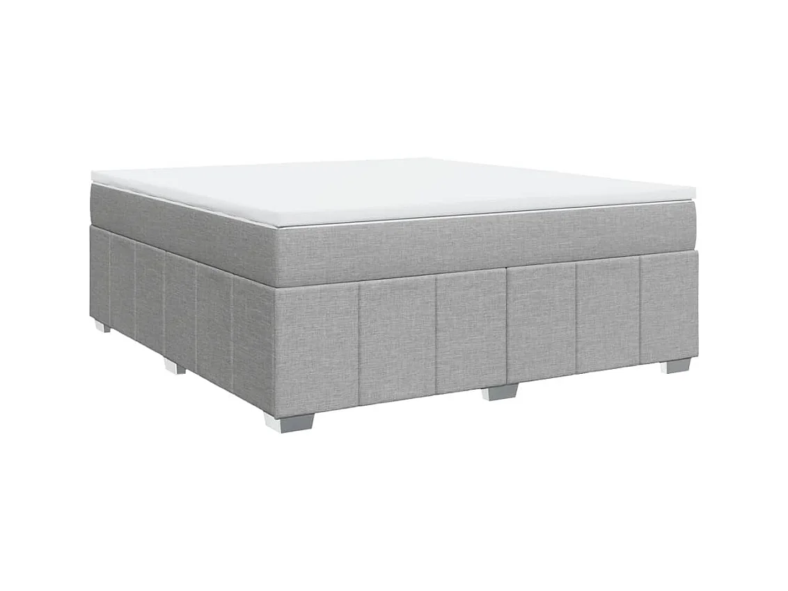Sommier à lattes de lit avec matelas Gris clair 180x200cm Tissu