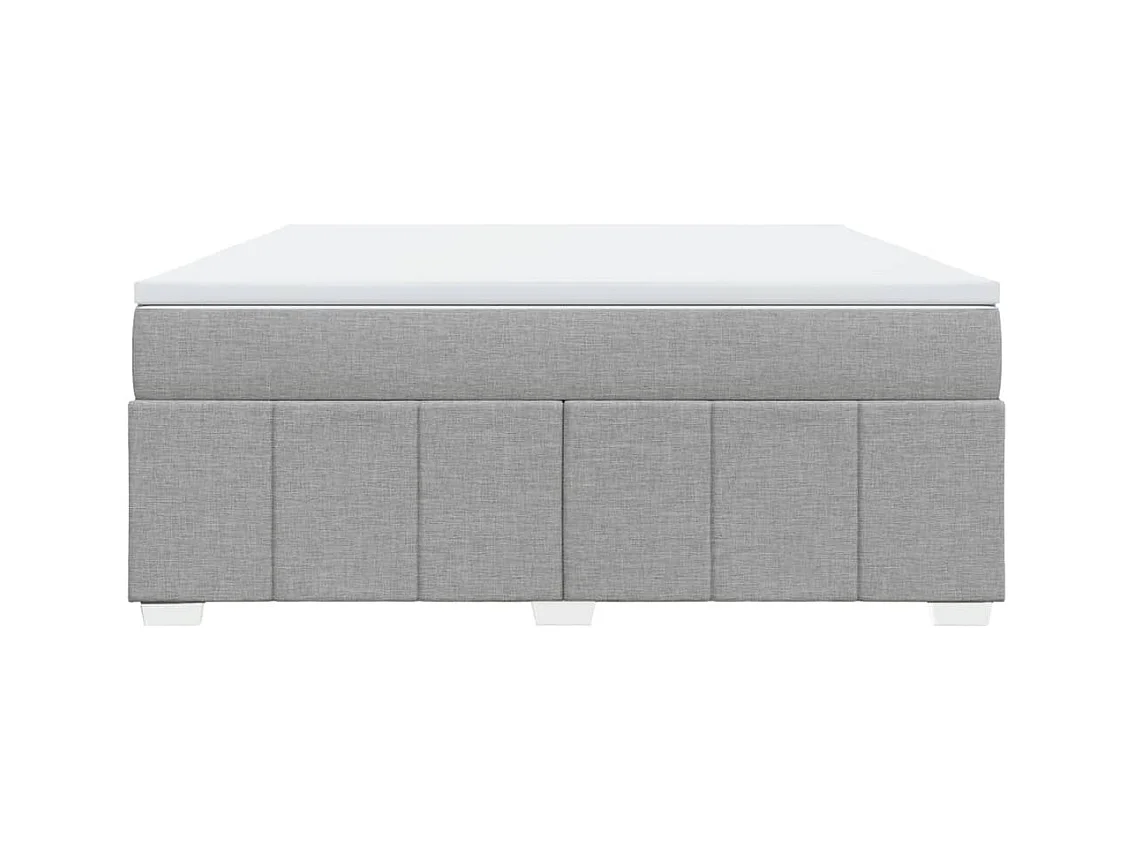 Sommier à lattes de lit avec matelas Gris clair 180x200cm Tissu