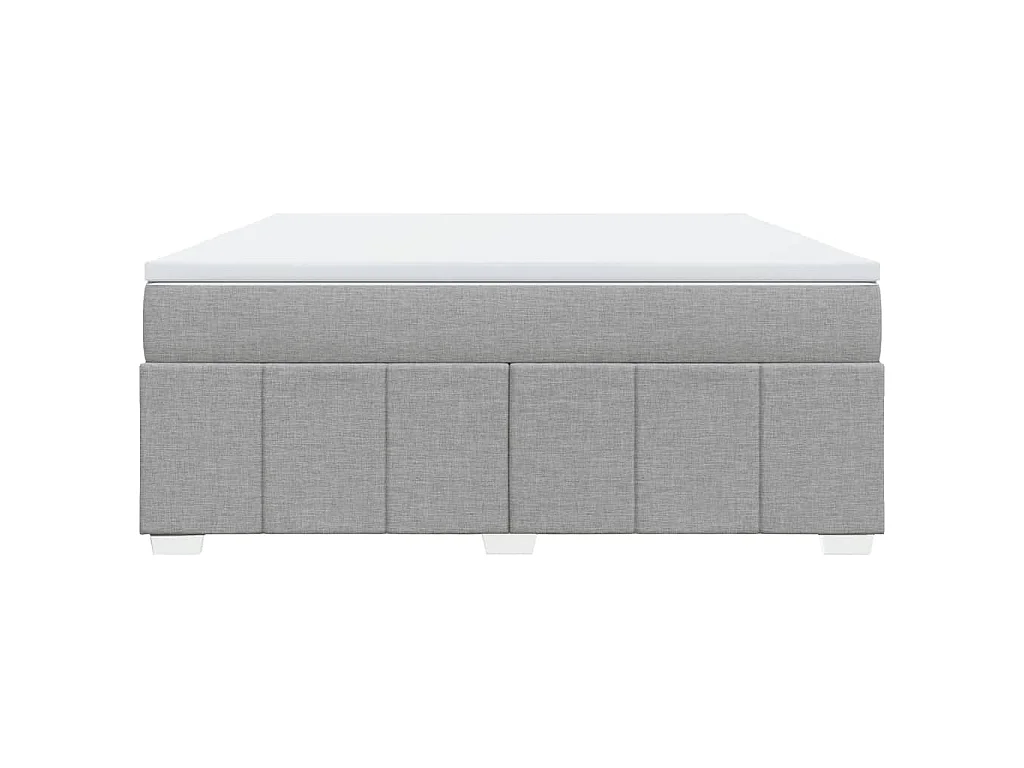 Cama com molas/colchão 180x200 cm tecido cinzento-claro