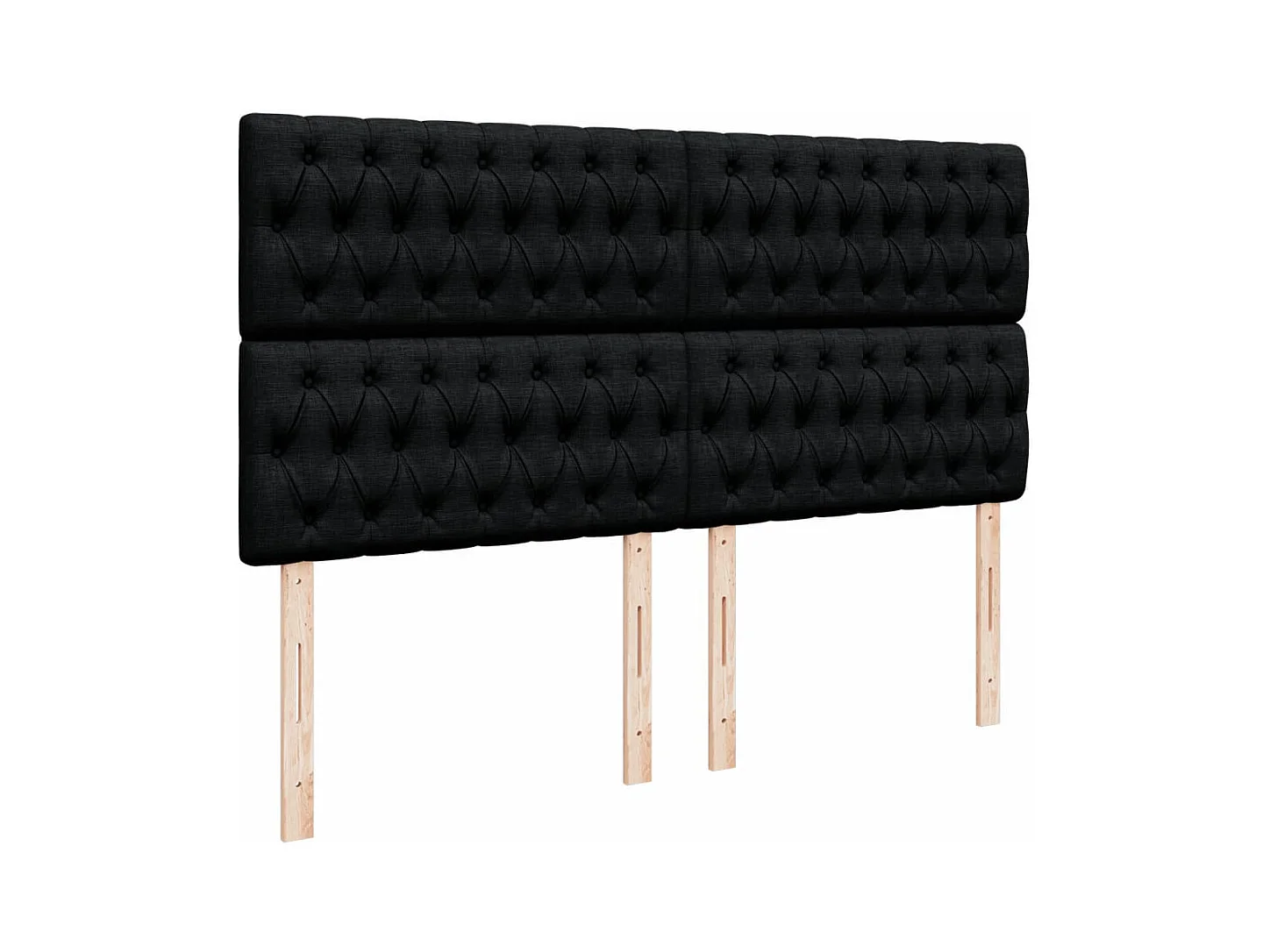 Giroletto a Molle con Materasso Nero 180x200 cm in Tessuto